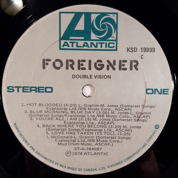 Foreigner - Double Vision - Vinyl LP Record - Picture 3 of 4